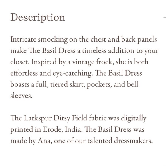 Christy Dawn Silk/Cotton Basil Dress - Picture 8 of 9